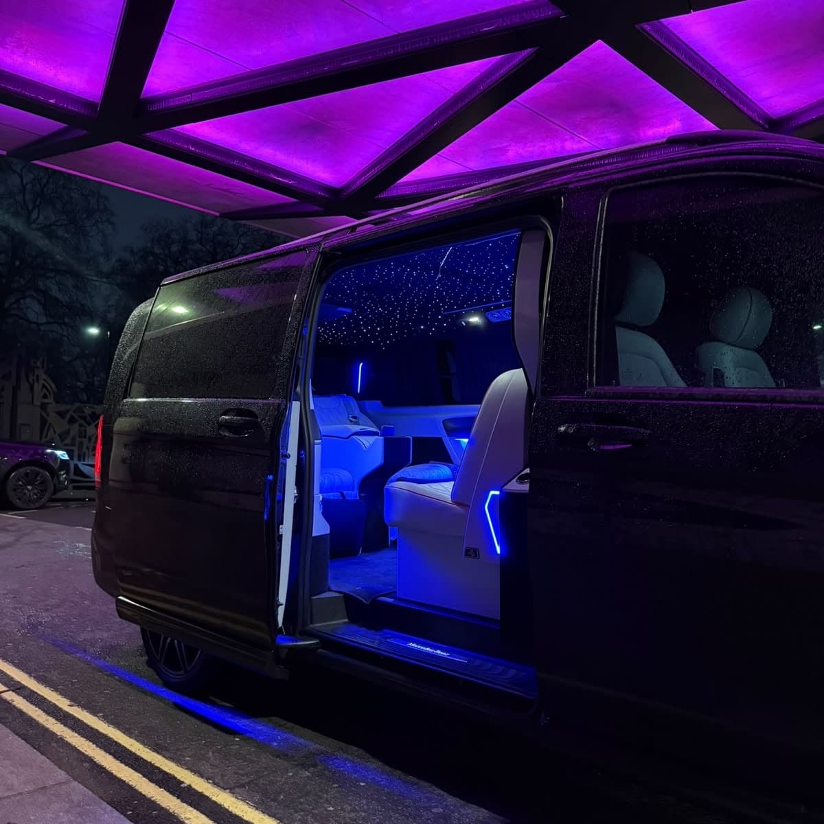 Chauffeur opening the car door